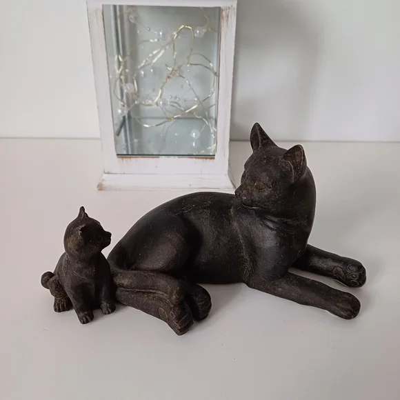 Cute Black Cat Mom And Kitten Baby - Picture 6 of 13